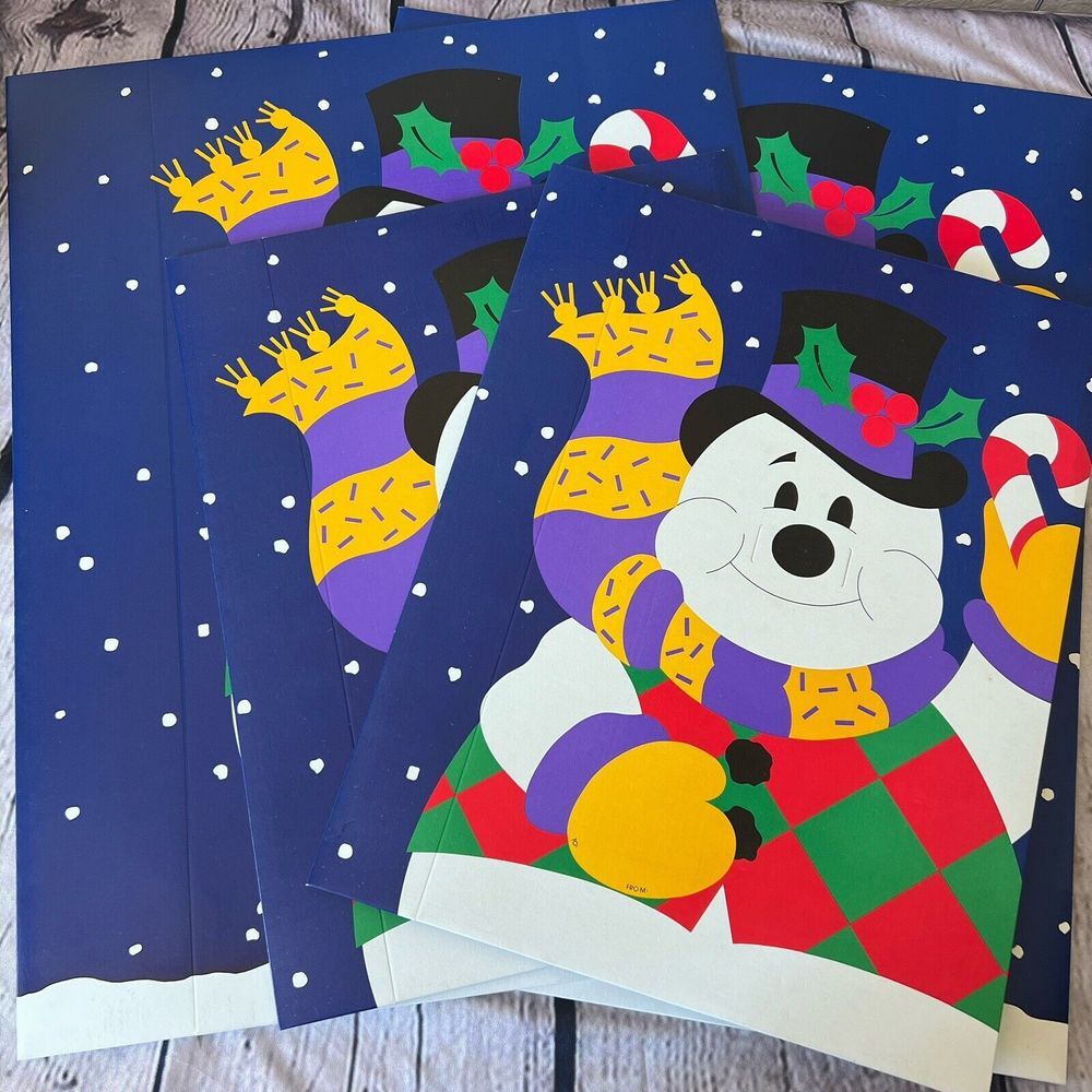 Vintage Snowman Montgomery‎ Ward Christmas Gift Boxes 4Pc - Picture 3 of 9